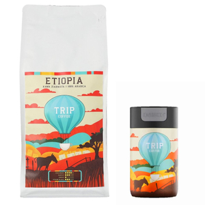 ZESTAW - Kawa ziarnista Trip Coffee Etiopia 1kg + kubek termiczny - opinie w konesso.pl
